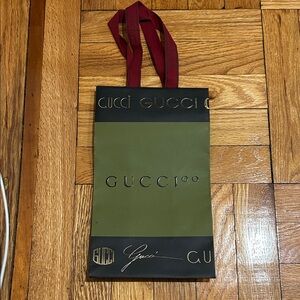 Gucci Olive and Black Signature Shopping Bag